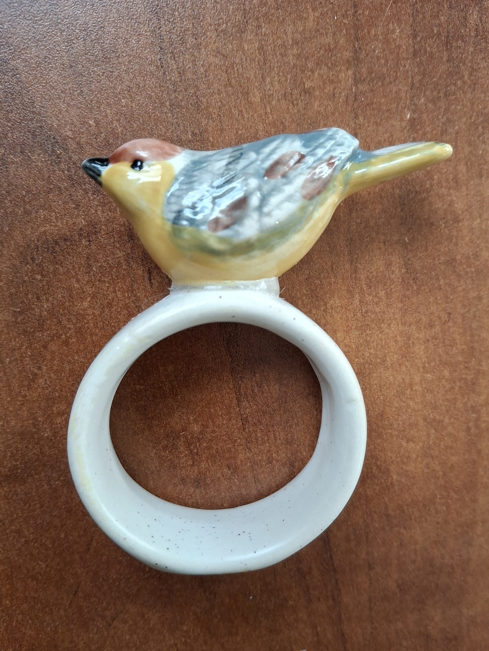Ceramic Bird Napkin Ring